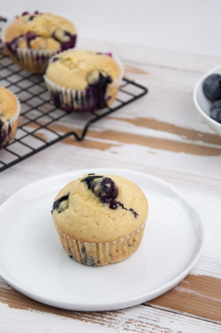 Vegan Blueberry Marzipan Muffins Recipe | Elephantastic Vegan